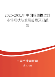 2024-2030年中國船舶推進器市場現(xiàn)狀與發(fā)展前景預(yù)測報告