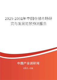 2025-2031年中國倉儲市場研究與發展前景預測報告