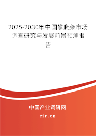 2025-2030年中國攀爬架市場調查研究與發展前景預測報告
