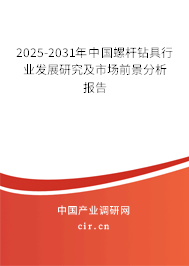 2025-2031年中國螺桿鉆具行業(yè)發(fā)展研究及市場前景分析報告