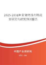 2025-2031年安徽物流市場(chǎng)調(diào)查研究與趨勢(shì)預(yù)測(cè)報(bào)告