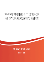 2025年中國重卡市場現狀調研與發展趨勢預測分析報告