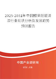 2025-2031年中國腰果酚醛清漆行業現狀分析及發展趨勢預測報告