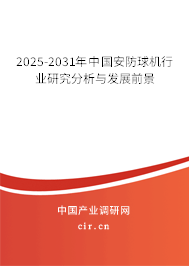 2025-2031年中國(guó)安防球機(jī)行業(yè)研究分析與發(fā)展前景
