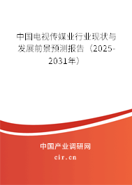 中國電視傳媒業(yè)行業(yè)現(xiàn)狀與發(fā)展前景預(yù)測報(bào)告（2025-2031年）