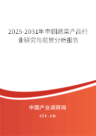 2025-2031年中國蔬菜產(chǎn)品行業(yè)研究與前景分析報告