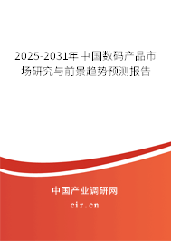 2025-2031年中國數(shù)碼產(chǎn)品市場研究與前景趨勢預(yù)測報告