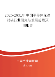 2025-2031年中國半導體先進封裝行業研究與發展前景預測報告
