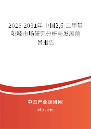 2025-2031年中國(guó)2,6-二甲基吡嗪市場(chǎng)研究分析與發(fā)展前景報(bào)告
