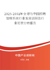 2025-2031年全球與中國照明管理系統(tǒng)行業(yè)發(fā)展調(diào)研及行業(yè)前景分析報告