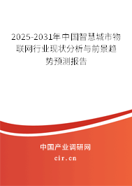 2025-2031年中國智慧城市物聯(lián)網(wǎng)行業(yè)現(xiàn)狀分析與前景趨勢預(yù)測報告