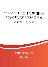 2025-2031年全球與中國自動駕駛市場深度調查研究與發展趨勢分析報告