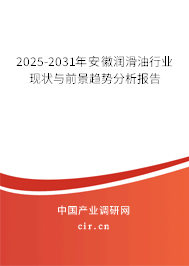 2025-2031年安徽潤滑油行業現狀與前景趨勢分析報告