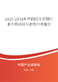 2025-2031年中國(guó)藍(lán)牙音箱行業(yè)市場(chǎng)調(diào)研與趨勢(shì)分析報(bào)告