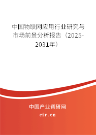 中國物聯(lián)網(wǎng)應(yīng)用行業(yè)研究與市場前景分析報告（2025-2031年）