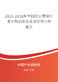 2025-2031年中國無公害豬行業市場調查及發展前景分析報告