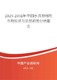 2025-2031年中國水資源利用市場現狀與前景趨勢分析報告