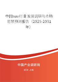 中國suv行業(yè)發(fā)展調(diào)研與市場前景預(yù)測報告（2025-2031年）
