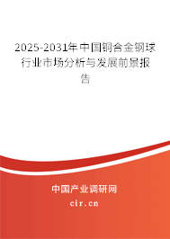 2025-2031年中國銅合金鋼球行業(yè)市場分析與發(fā)展前景報告