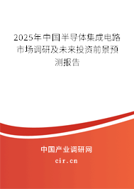 2025年中國半導體集成電路市場調研及未來投資前景預測報告
