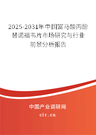 2024-2030年中國富馬酸丙酚替諾福韋片市場研究與行業前景分析報告