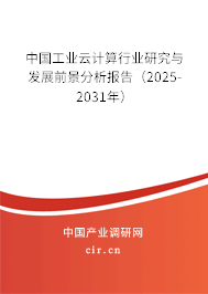 中國工業云計算行業研究與發展前景分析報告（2025-2031年）