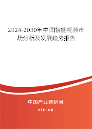 2024-2030年中國智能視頻市場分析及發展趨勢報告