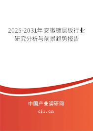 2025-2031年安徽鍍層板行業研究分析與前景趨勢報告