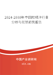 2024-2030年中國柑橘汁行業分析與前景趨勢報告