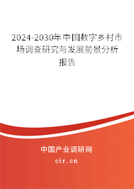 2024-2030年中國數(shù)字鄉(xiāng)村市場(chǎng)調(diào)查研究與發(fā)展前景分析報(bào)告