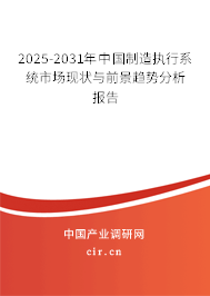 2025-2031年中國制造執(zhí)行系統(tǒng)市場現(xiàn)狀與前景趨勢(shì)分析報(bào)告
