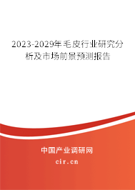 2023-2029年毛皮行業研究分析及市場前景預測報告