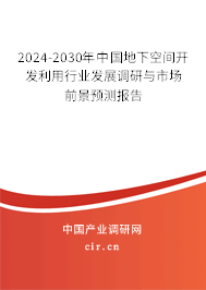 2024-2030年中國地下空間開發利用行業發展調研與市場前景預測報告