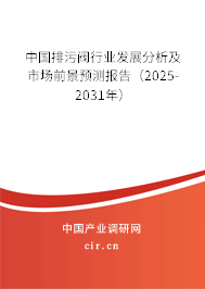 中國排污閥行業發展分析及市場前景預測報告（2025-2031年）