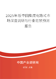 2025年版中國集成電路IC市場深度調(diào)研與行業(yè)前景預測報告