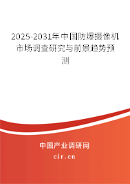 2025-2031年中國(guó)防爆攝像機(jī)市場(chǎng)調(diào)查研究與前景趨勢(shì)預(yù)測(cè)