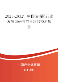 2024-2030年中國油桶泵行業發展調研與前景趨勢預測報告
