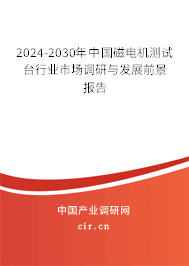 2024-2030年中國磁電機測試臺行業市場調研與發展前景報告