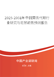 2025-2031年中國勞務代理行業研究與前景趨勢預測報告