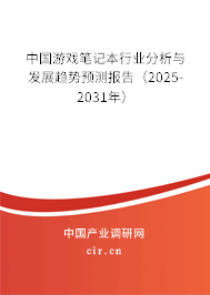 中國游戲筆記本行業(yè)分析與發(fā)展趨勢(shì)預(yù)測(cè)報(bào)告（2025-2031年）
