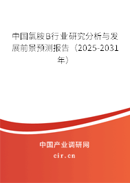 中國(guó)氯胺B行業(yè)研究分析與發(fā)展前景預(yù)測(cè)報(bào)告（2025-2031年）