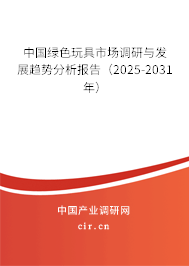 中國綠色玩具市場調研與發展趨勢分析報告（2025-2031年）