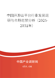 中國開源云平臺(tái)行業(yè)發(fā)展調(diào)研與市場(chǎng)前景分析（2025-2031年）