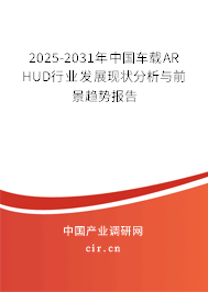 2025-2031年中國車載AR HUD行業發展現狀分析與前景趨勢報告