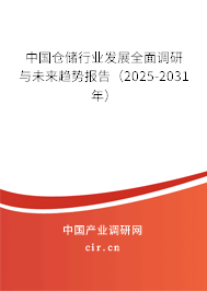 中國倉儲行業發展全面調研與未來趨勢報告（2025-2031年）