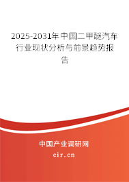 2025-2031年中國二甲醚汽車行業現狀分析與前景趨勢報告