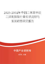 2025-2031年中國二苯基甲烷二異氰酸酯行業現狀調研與發展趨勢研究報告