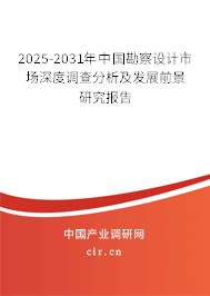2025-2031年中國勘察設計市場深度調查分析及發(fā)展前景研究報告