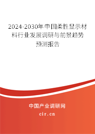 2024-2030年中國柔性顯示材料行業發展調研與前景趨勢預測報告