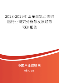 2023-2029年山東聚氯乙烯樹脂行業(yè)研究分析與發(fā)展趨勢預(yù)測報告